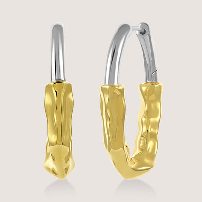 Yugen Hoops –  highlighting its bold dual-tone sophistication, part of Nishani’s Yugen Collection.