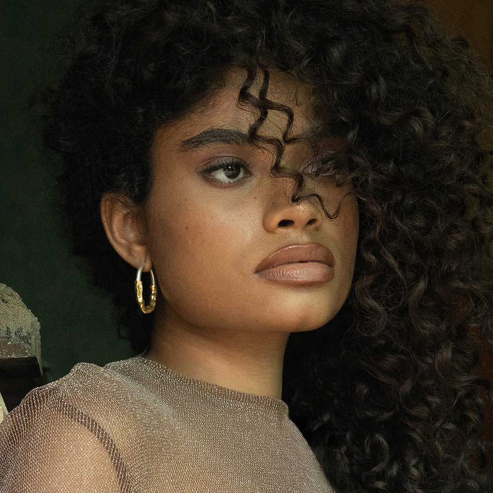 Yugen Hoops –  highlighting its bold dual-tone sophistication, part of Nishani’s Yugen Collection.