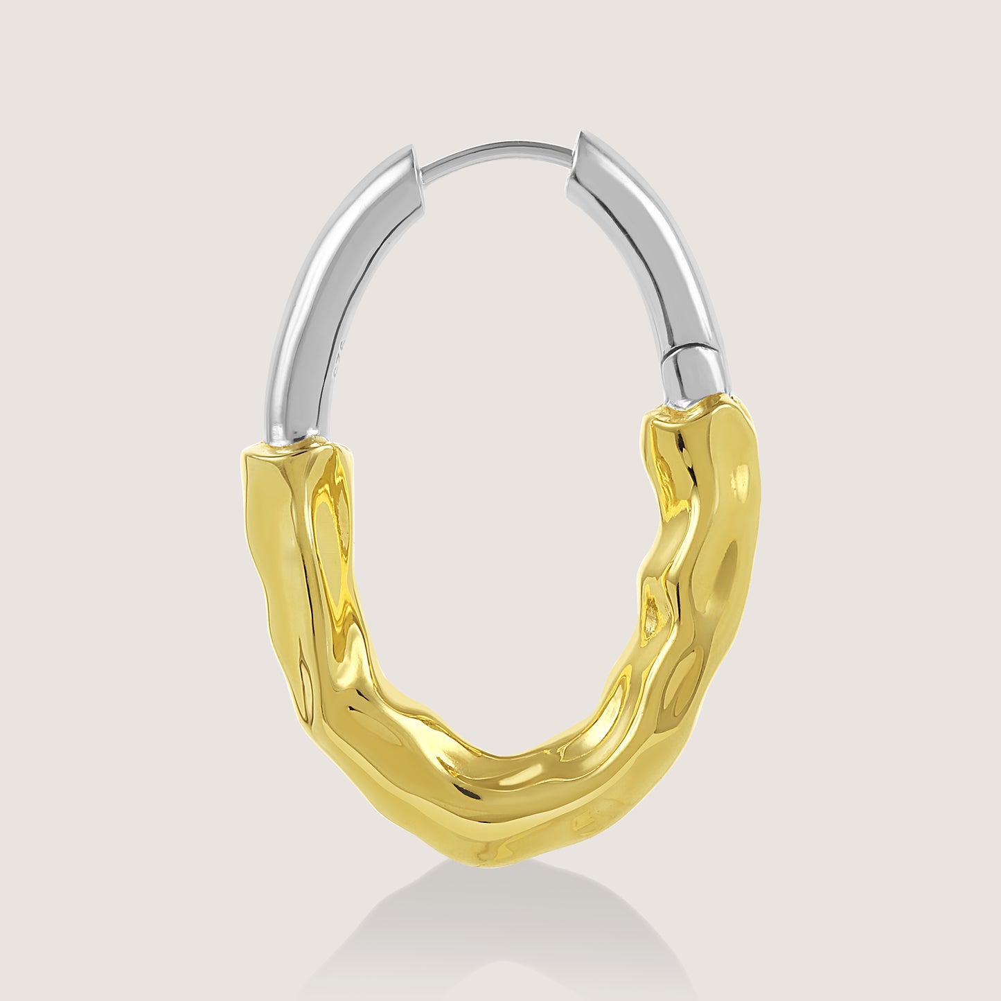 Yugen Hoops –  highlighting its bold dual-tone sophistication, part of Nishani’s Yugen Collection.