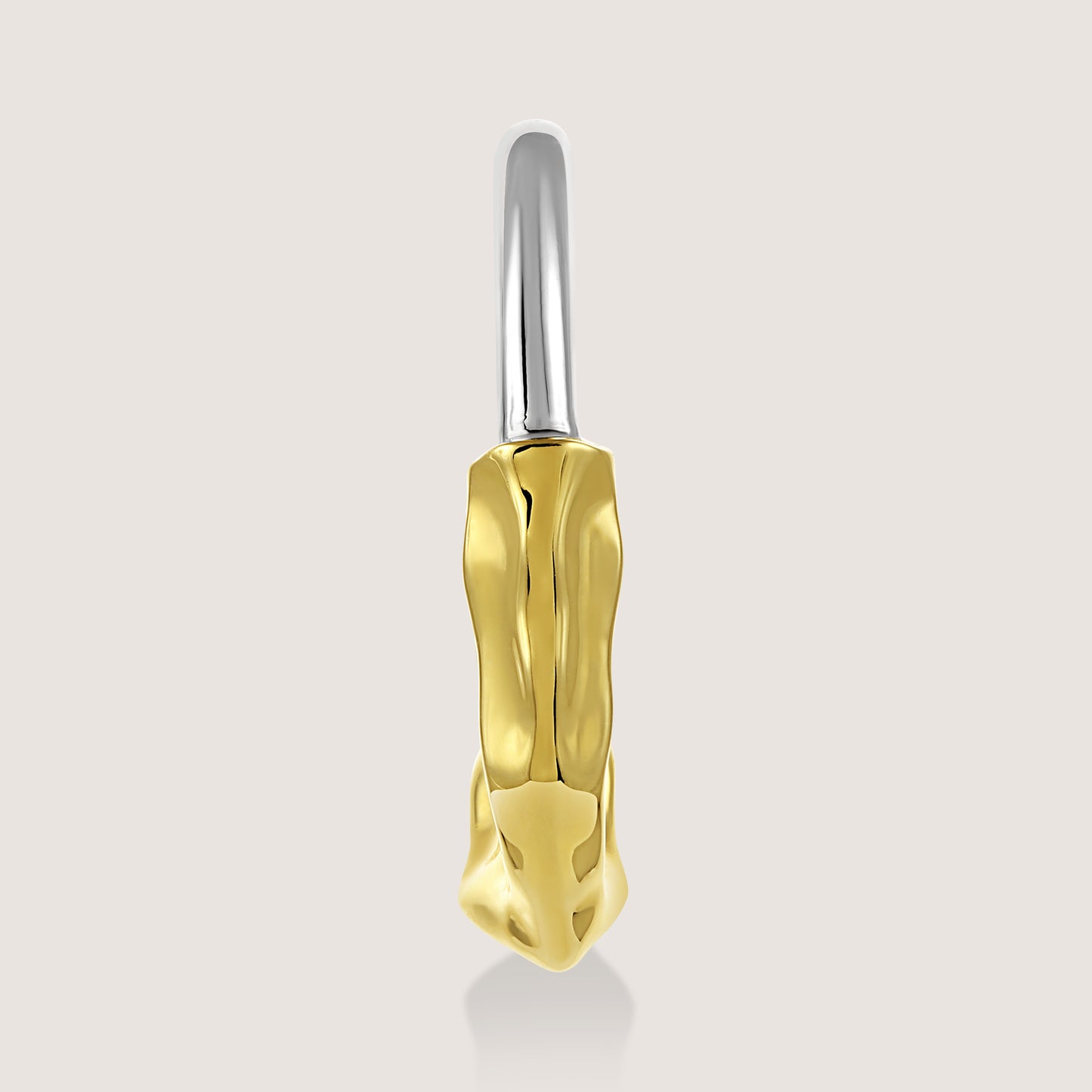 Yugen Hoops –  highlighting its bold dual-tone sophistication, part of Nishani’s Yugen Collection.