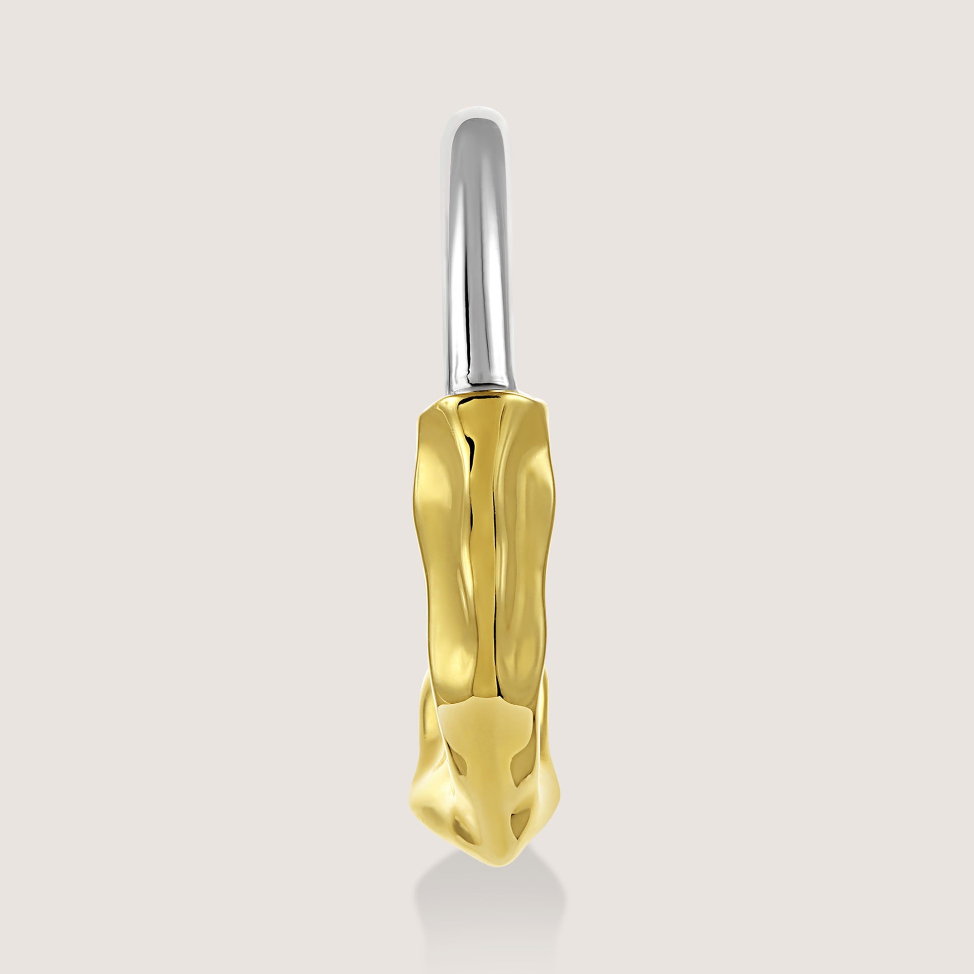 Yugen Hoops –  highlighting its bold dual-tone sophistication, part of Nishani’s Yugen Collection.