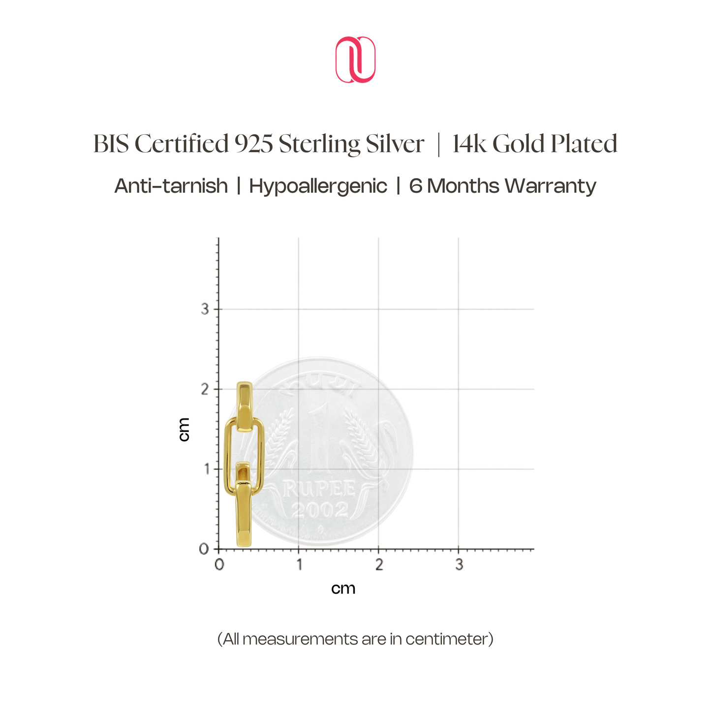 Ukiyo Link Hoop Earrings