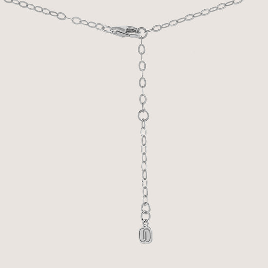 diamond heart necklace crafted in 925 sterling silver, available in gold and rhodium-plated finish