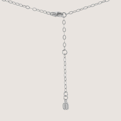 diamond heart necklace crafted in 925 sterling silver, available in gold and rhodium-plated finish