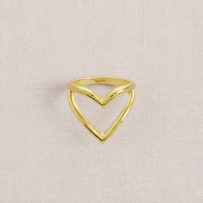 dual heart ring crafted in 925 sterling silver, available in gold and rhodium-plated finish