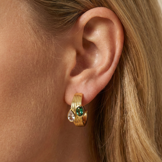 Natsumi Emerald Hoop