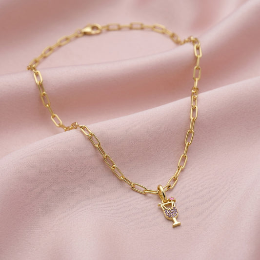 Cocktail Glass Necklace