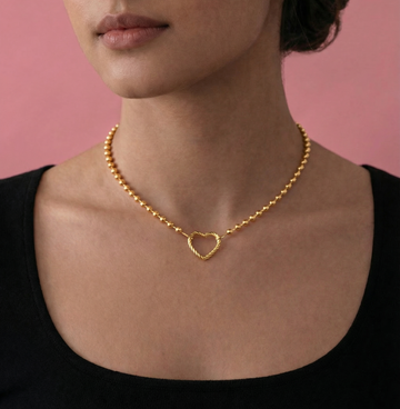 Custom Ball-Heart Necklace