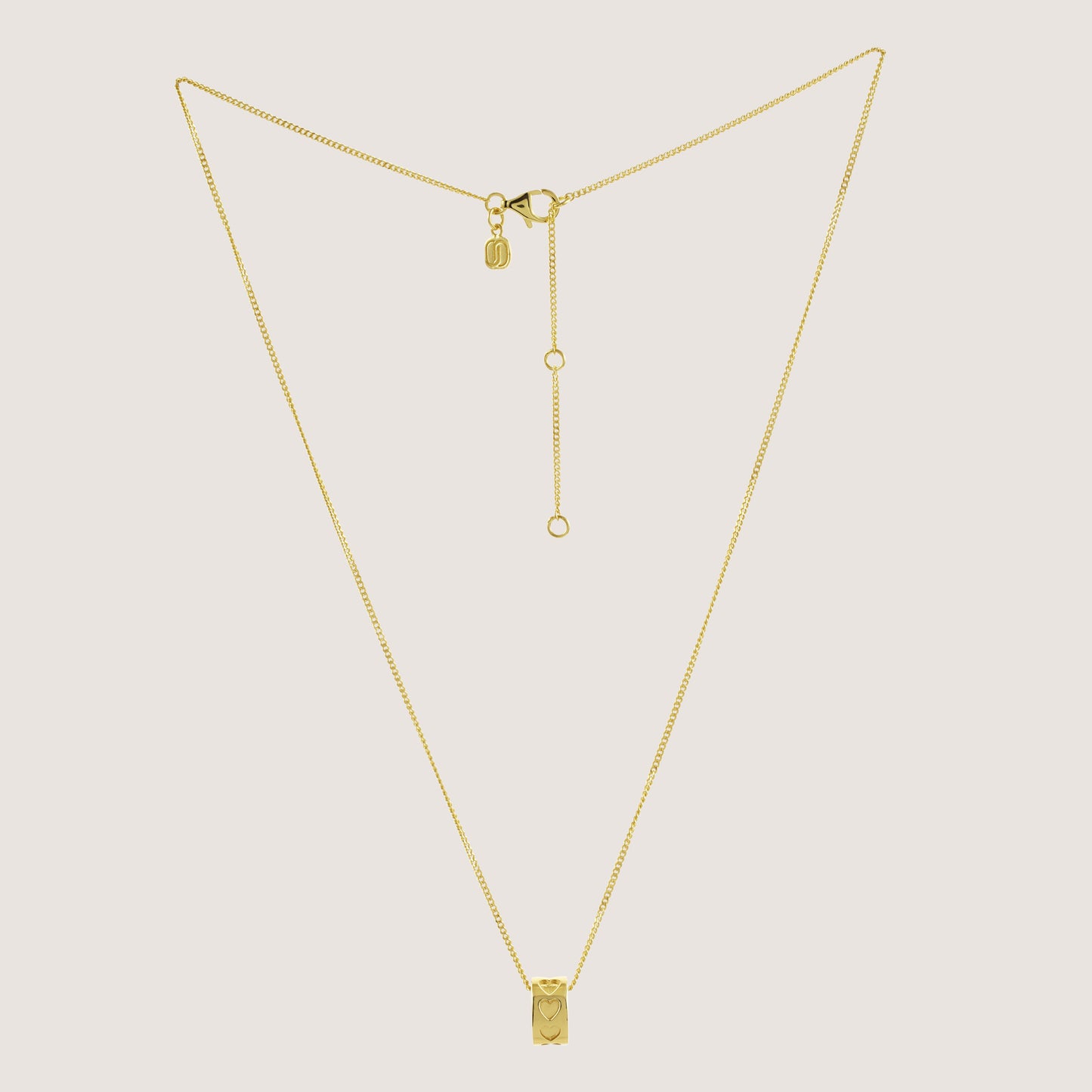 heart ring necklace crafted in 925 sterling silver, available in gold and rhodium-plated finish, featuring a romantic heart-inspired design