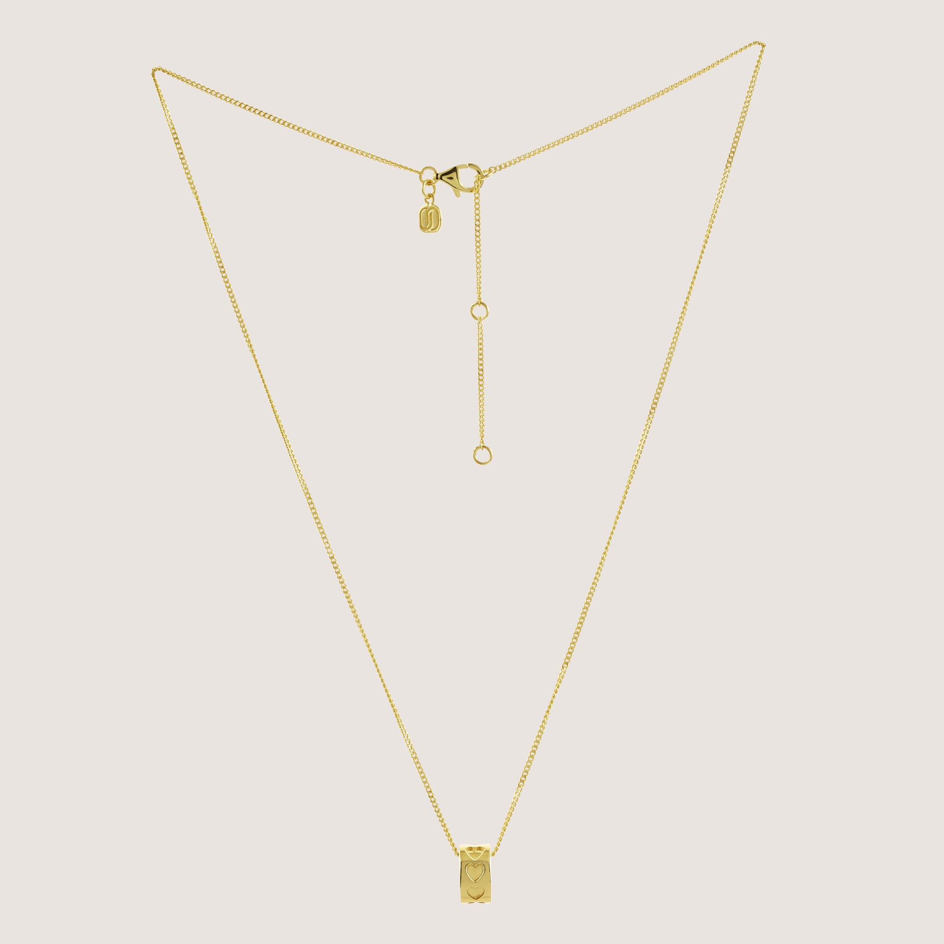 heart ring necklace crafted in 925 sterling silver, available in gold and rhodium-plated finish, featuring a romantic heart-inspired design