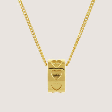 heart ring necklace crafted in 925 sterling silver, available in gold and rhodium-plated finish, featuring a romantic heart-inspired design