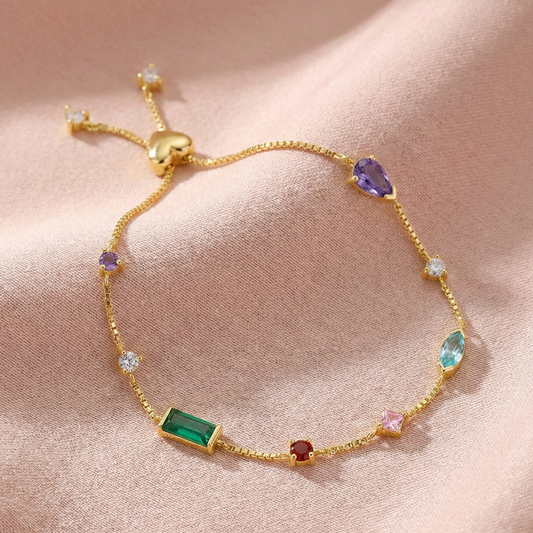 Multi-Colour Heart Bracelet