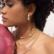 Mizuki Pearl Link Studs