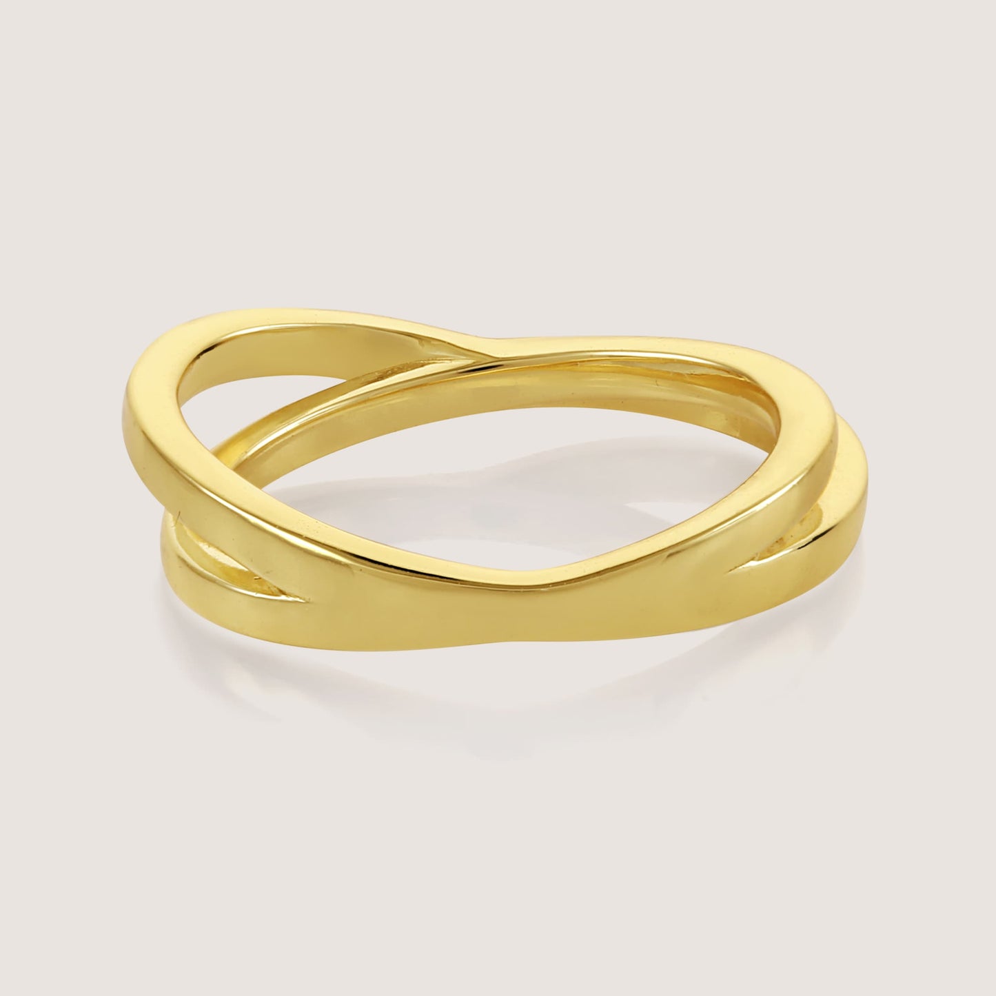 intertwined heart ring crafted in 925 sterling silver, available in gold and rhodium-plated finish