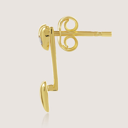 minimal heart earrings crafted in 925 sterling silver, available in gold and rhodium-plated finish, featuring a romantic heart-inspired design