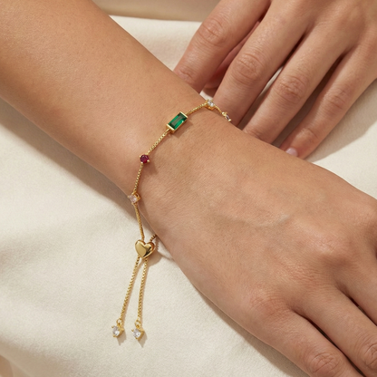 Multi-Colour Heart Bracelet