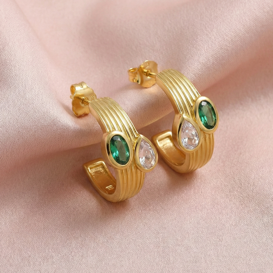 Natsumi Emerald Hoop