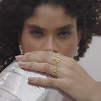 Mizuki Pearl Link Ring