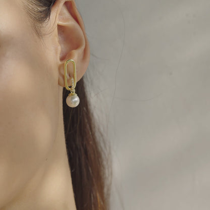 Mizuki Pearl Dangler Earrings