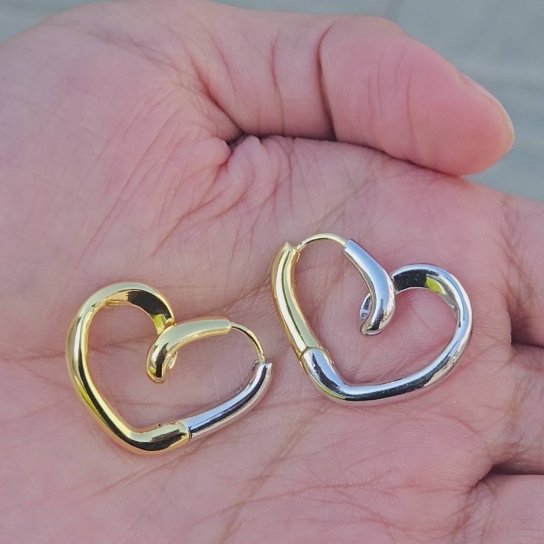 Yugen Heart Earrings 925 Silver | Gold & Rhodium-Plated Jewellery