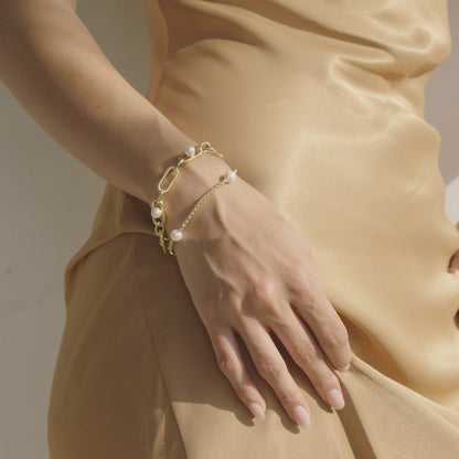 Mizuki Pearl Link Bracelet