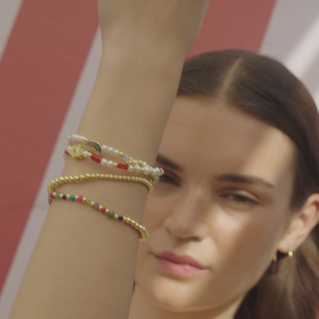 Gold-plated 925 silver bracelet from the Enishi collection, vibrant and symbolic of connection