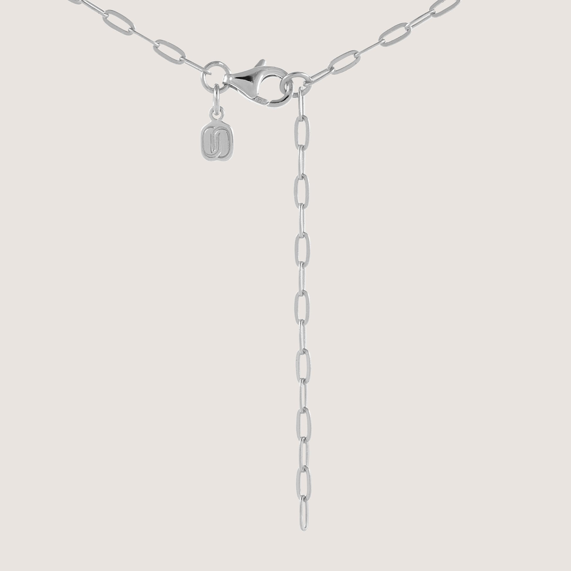 puffed heart necklace crafted in 925 sterling silver, available in gold and rhodium-plated finish