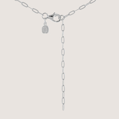 puffed heart necklace crafted in 925 sterling silver, available in gold and rhodium-plated finish