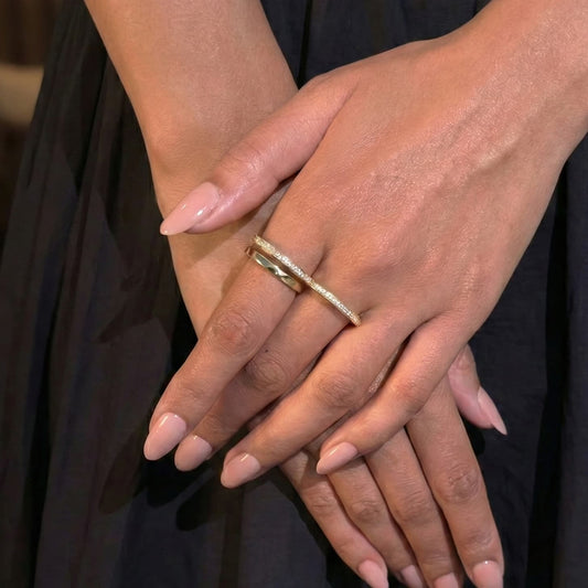 statement heart ring crafted in 925 sterling silver, available in gold and rhodium-plated finish