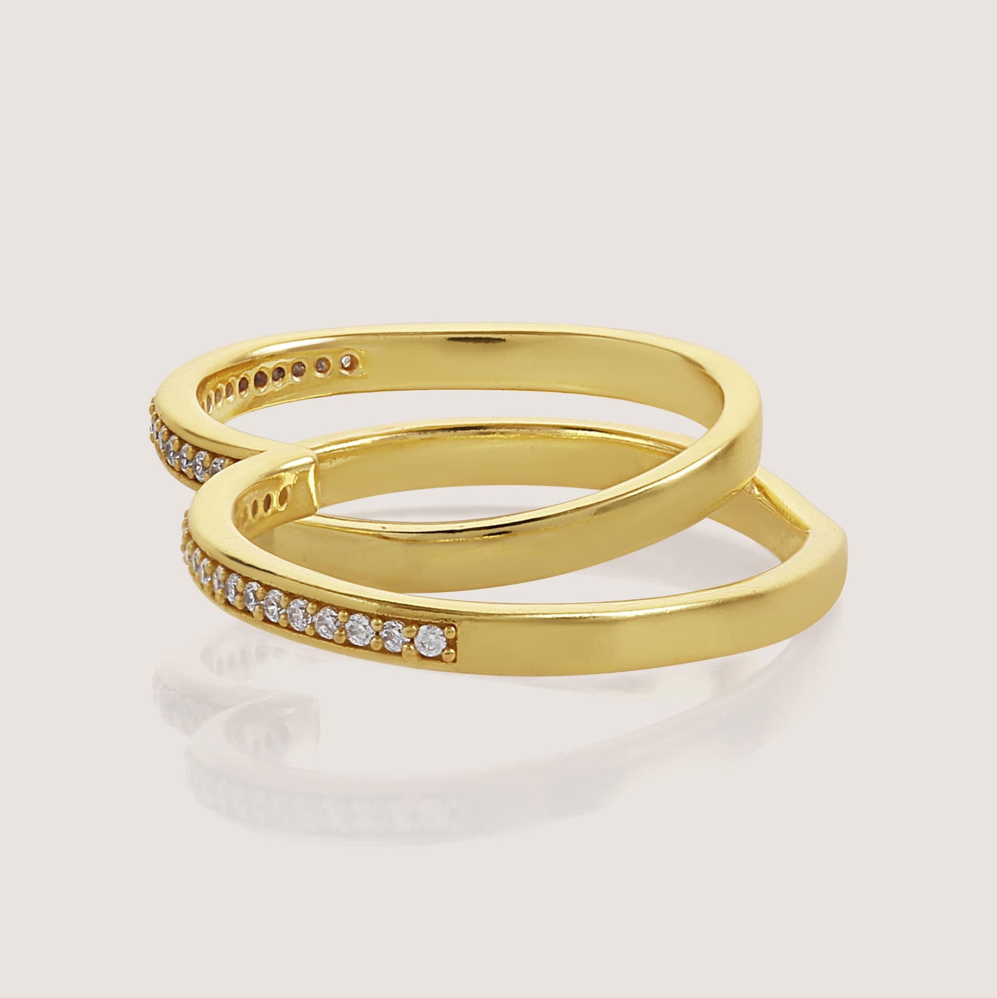 statement heart ring crafted in 925 sterling silver, available in gold and rhodium-plated finish