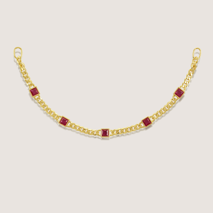 KiraKira Ruby Curb Chain