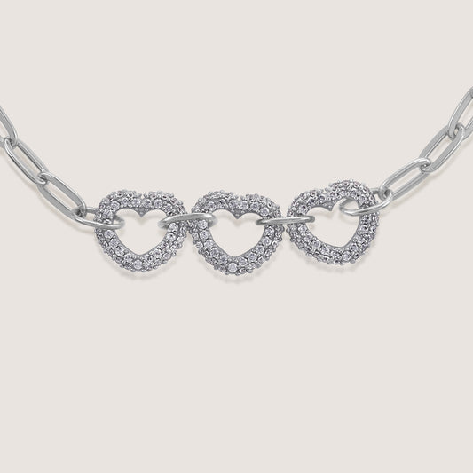 studded charm bracelet crafted in 925 sterling silver, available in gold and rhodium-plated finish