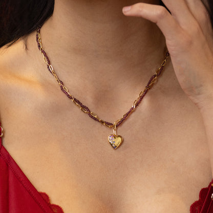 Multi-Colour Heart Necklace