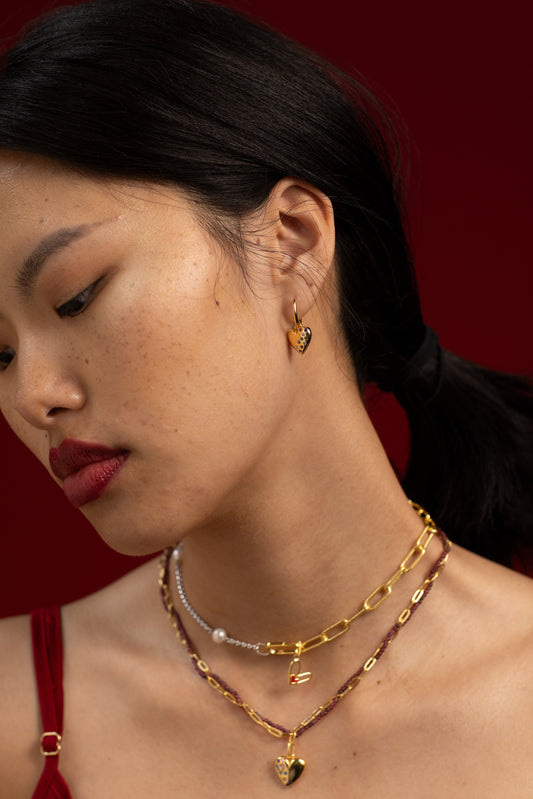 Multi-Color Heart Earrings
